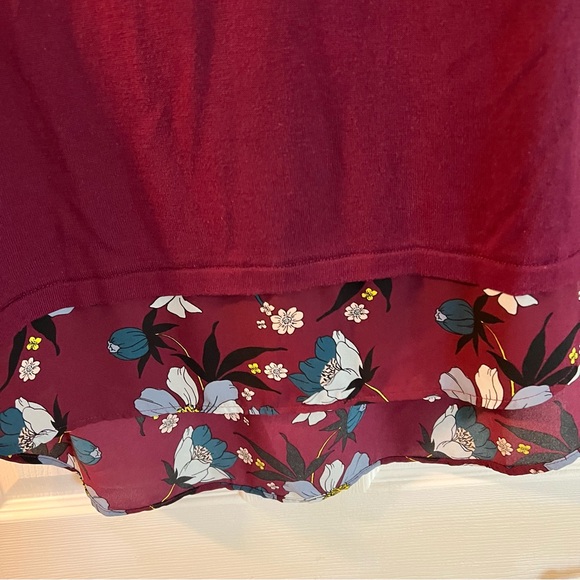 LOFT Floral Long-Sleeve Blouse, Size Large - Picture 4 of 4